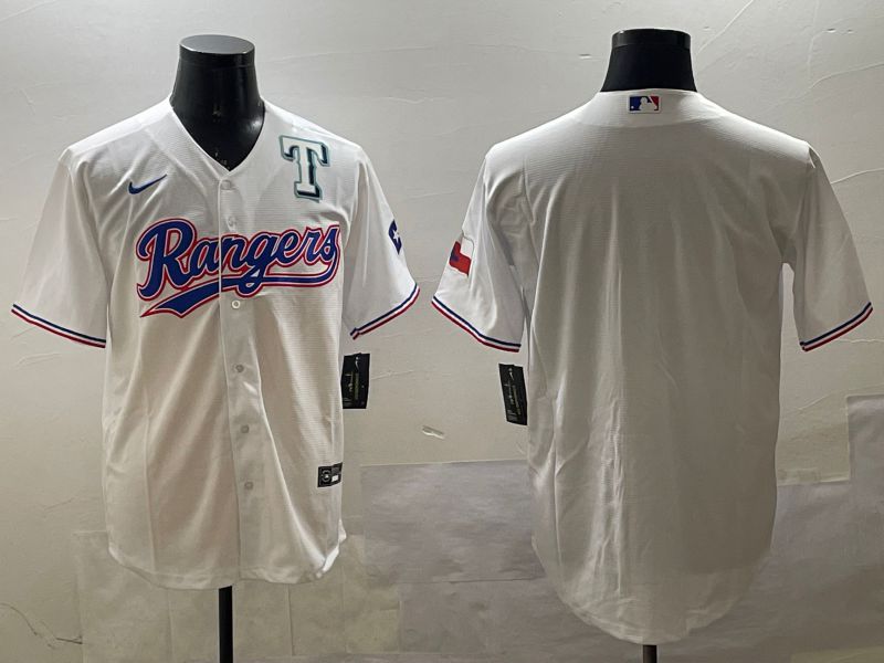 Men Texas Rangers Blank White Game 2025 Nike MLB Jersey style 3